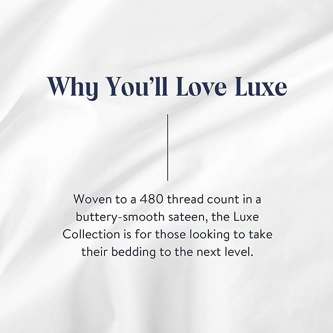 Brooklinen Luxury Sateen 4 Piece Sheet Set - 100% Cotton, Twin XL Size in Window Pane - 1 Fitted Sheet, 1 Flat Sheet, 2 Pillowcases | Best Luxury Sheets - LeafyLoom
