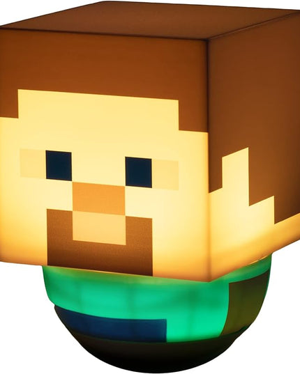 Paladone Steve Swaying Night Light for Kids | Officially Licensed Minecraft Bedroom Decor, Multicolour, one Size - LeafyLoom