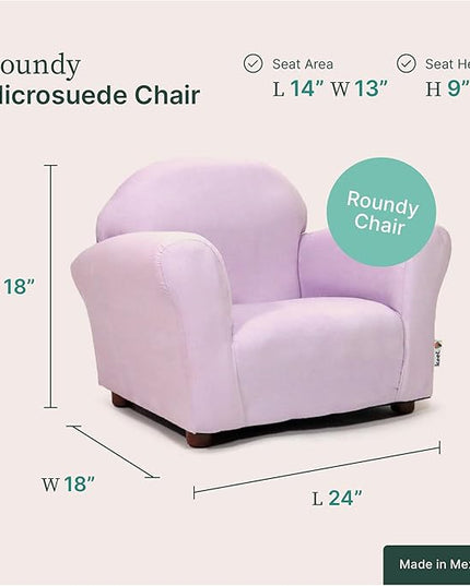 Keet Microsuede Children's Chair, Roundy, Lavender - LeafyLoom