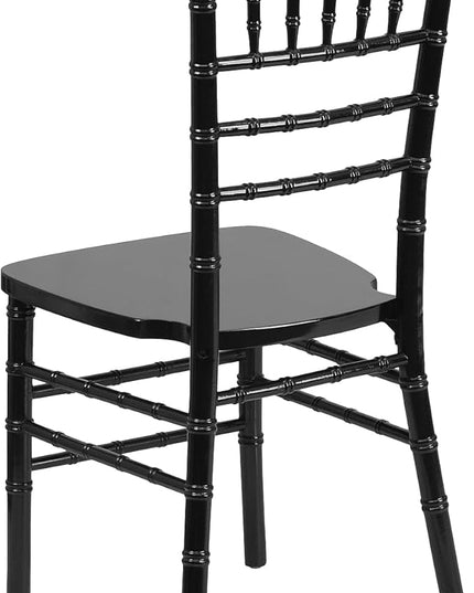 Flash Furniture 2 Pack HERCULES Series Black Wood Chiavari Chair - LeafyLoom