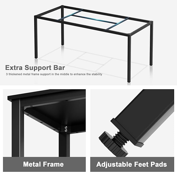 Need Large Computer Desk 70.8 x 23.6 inches Conference Table Large Office Desk Writing Table Workstation for Home Office,Black 10FJGSAC3-180BK-60-ND - LeafyLoom