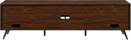 Walker Edison Nora Modern Minimal Open-Shelf Stand for TVs up to 80 Inches, 70 Inch, Dark Walnut - LeafyLoom