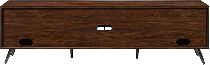 Walker Edison Nora Modern Minimal Open-Shelf Stand for TVs up to 80 Inches, 70 Inch, Dark Walnut - LeafyLoom