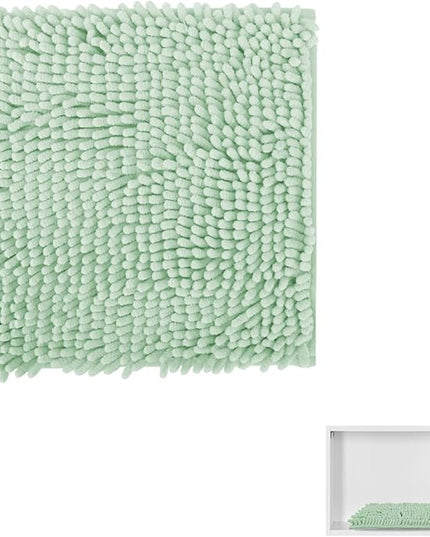 Locker Rug school girl rugs Carpet Chenille 100% Microfiber Locker Carpet with Non Skid Backing Locker Decorations (Green, 10X10) - LeafyLoom