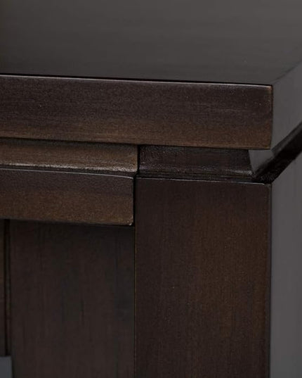SIMPLIHOME Cosmopolitan SOLID WOOD Universal TV Media Stand, 48 inch Wide, Contemporary, Living Room Entertainment Center, Storage Cabinet, for Flat Screen TVs up to 55 inches in Mahogany Brown - LeafyLoom