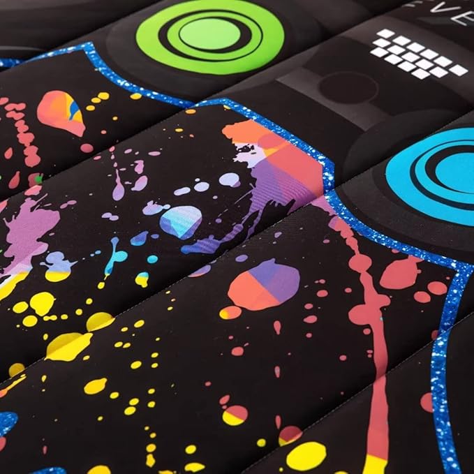 Gamer Comforter Sets for Teen Boys,Gaming Bedding Sets Twin,Video Game Bedspread,Game Gamepad Bed Set,Controller Bedding Gamer Home Decor 3 Piece 1 Comforter and 2 Pillowcases - LeafyLoom