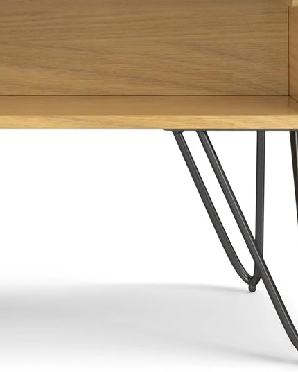 SIMPLIHOME Hunter Lift Top Coffee Table, 48 inch, Oak Veneer - LeafyLoom