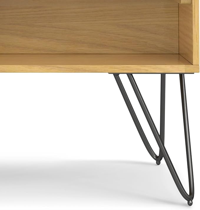 SIMPLIHOME Hunter Lift Top Coffee Table, 48 inch, Oak Veneer - LeafyLoom