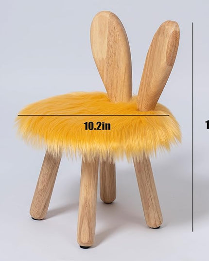 Wooden Toddler Chair Rabbit Stool Suitable for A Variety of Color Rest Stool for Any Room Decoration Game Room Cute Chair - LeafyLoom