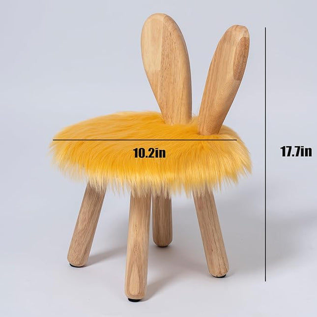Wooden Toddler Chair Rabbit Stool Suitable for A Variety of Color Rest Stool for Any Room Decoration Game Room Cute Chair - LeafyLoom
