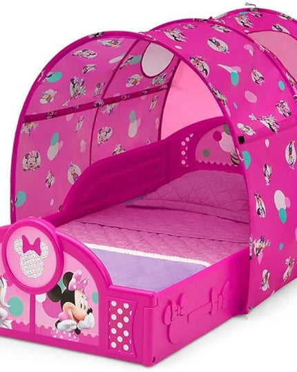 Delta Children Sleep and Play Toddler Bed with Tent, Minnie Mouse - LeafyLoom
