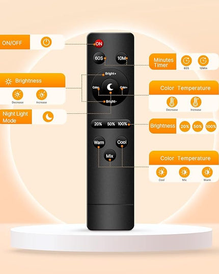 Syrinx LED Floor Lamp, 12W Remote & Touch LED Reading Standing Light for Living Room Bedroom, Flexible Gooseneck Task Light, 5 Color Temperatures, 5 Level Brightness - Black - LeafyLoom