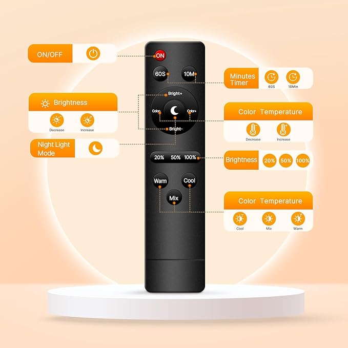 Syrinx LED Floor Lamp, 12W Remote & Touch LED Reading Standing Light for Living Room Bedroom, Flexible Gooseneck Task Light, 5 Color Temperatures, 5 Level Brightness - Black - LeafyLoom