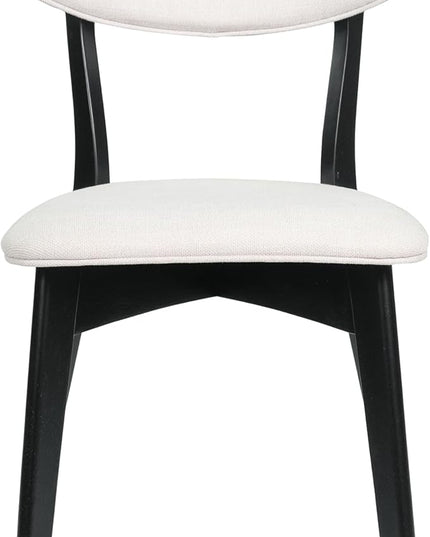 Christopher Knight Home Chazz Dining Chair, 19.75 "W x 19.75 "D x 31 "H, Chaz,Light Beige/Matte Black - LeafyLoom