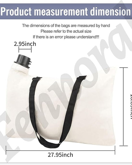 Leaf Blower Vacuum Leaf Bags 610004-01 Compatible with Black & Decker BV-003 BV1000 Fits BV1000 BV1500 BV2000 BV2100 BV2500 BV2500-AR BV2500-B2 BV2500-B2C - LeafyLoom