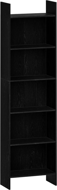 6-Tier Bookshelf, 66.9 Inches Floor Standing Bookcase, Display Storage Shelf, Corner Shelf, Home Decor Furniture for Home Office, Living Room, Bedroom, Black 01104XBC - LeafyLoom