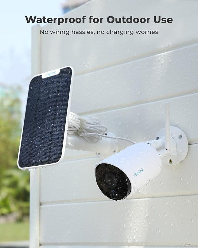 REOLINK 2K 3MP Solar Security Camera, Wireless Home Security Camera Outdoor Indoor, Night Vision, Human/Car Detection, 2.4G WiFi, Local Storage, No Monthly Fee, Support Home Hub, Argus Eco+Solar Panel REOLINK