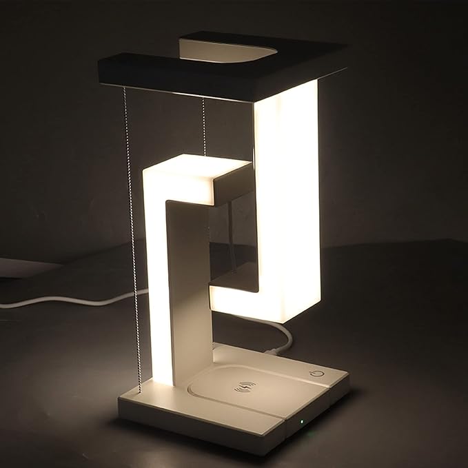 Hilitand Unique Modern Magnetic Levitating Lamp 3 Gears Touching Switch Charging Decorative LED Night Light - LeafyLoom