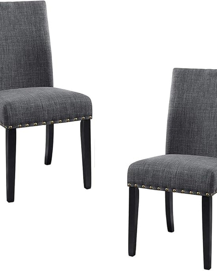 New Classic Furniture Crispin Dining Chair, 2-Pack, Granite - LeafyLoom