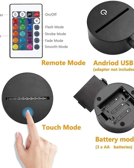 3D Dog Paw Modelling Night Light Touch 16 Color Change LED Table Desk Lamp Acrylic Flat ABS Base USB Home Decoration Toy Birthday Xmas Kid Children Gift - LeafyLoom
