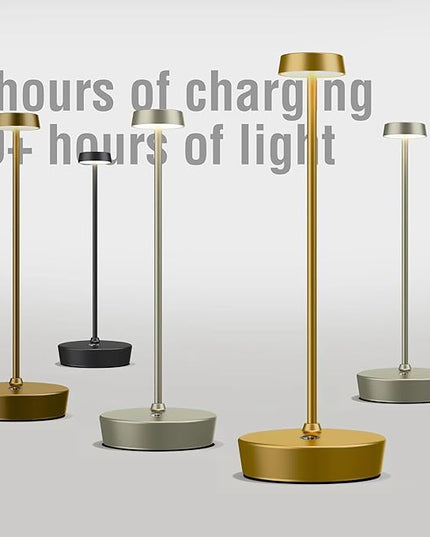Rechargeable Table Lamp Cordless Battery Operated LED Light 5000mAh 3-level Brightness Portable Desk Lamps Waterproof Touch Control Indoor Outdoor Use for Patio Home Restaurant (2-Brown) - LeafyLoom