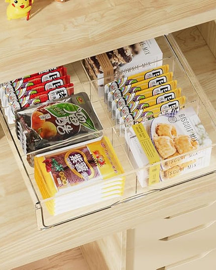 Under Desk Storage Drawer Kit, Clear Under Desk Drawer Mounted Below Large and Medium Size 2 Pcs Combo for Home Bedroom Office Kitchen Organization - LeafyLoom