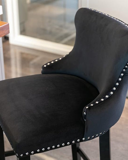 NicBex Haerin-SD-00378-LWJ Dining Chairs, 22"x19"x37", Black - LeafyLoom