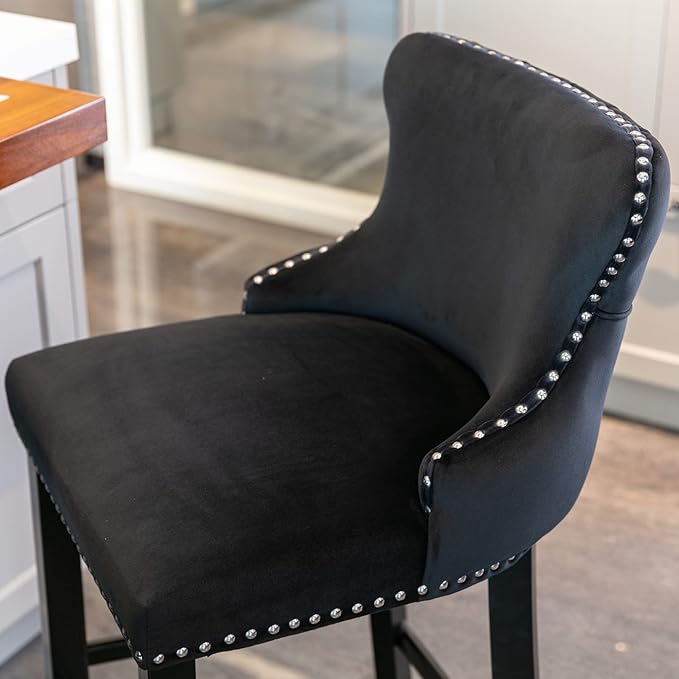 NicBex Haerin-SD-00378-LWJ Dining Chairs, 22"x19"x37", Black - LeafyLoom