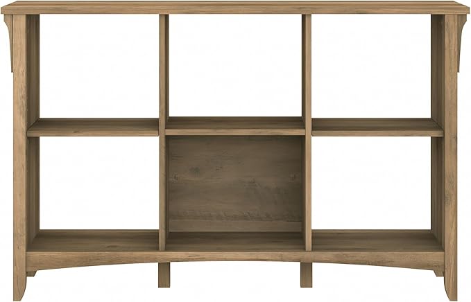 Bush Furniture BSH24463037 Salinas 6-Shelf 30-Inch H Cube Bookcase, Reclaimed Pine - LeafyLoom