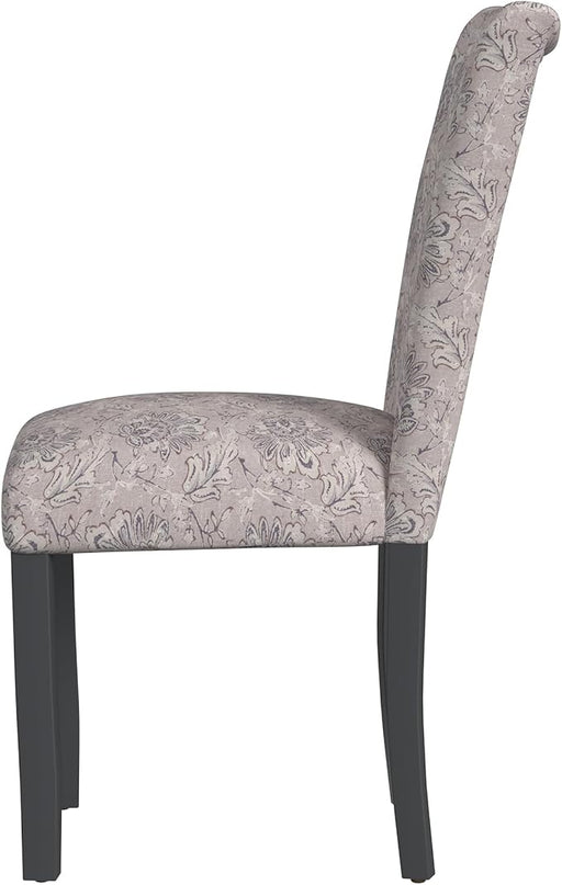 HomePop Classic Parsons Dining Chairs, Pack of 2, Linen Artistic Floral Print - LeafyLoom