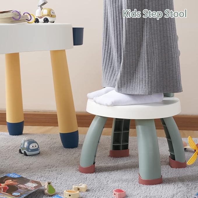 Toddler Chair,Plastic Kids Dino Chair,Sturdy Durable and Lightweight Toddler's Activity Chairs,Anti-Slip Ergonomic Design kids step stool,Indoor or Outdoor Use for Boys Girls Aged 1+ (Green) - LeafyLoom
