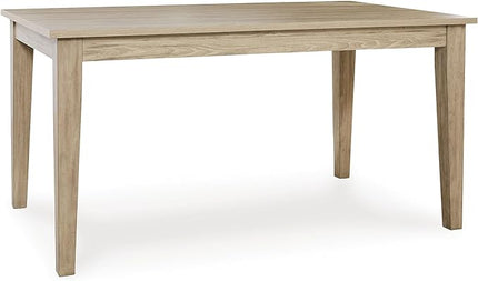 Signature Design by Ashley Gleanville Contemporary Dining Table, Light Brown - LeafyLoom