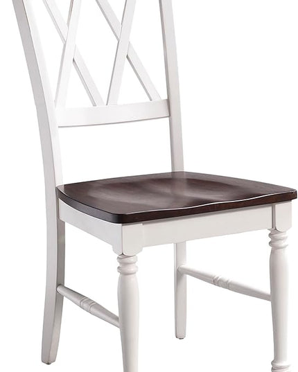 Crosley Furniture Shelby Dining Chairs (Set of 4), Distressed White - LeafyLoom