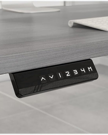 Bush Business Furniture Move 60 Series Electric Ergonomic Sit-Stand Computer Table for Home and Professional Office, 60W x 30D, Platinum Gray - LeafyLoom