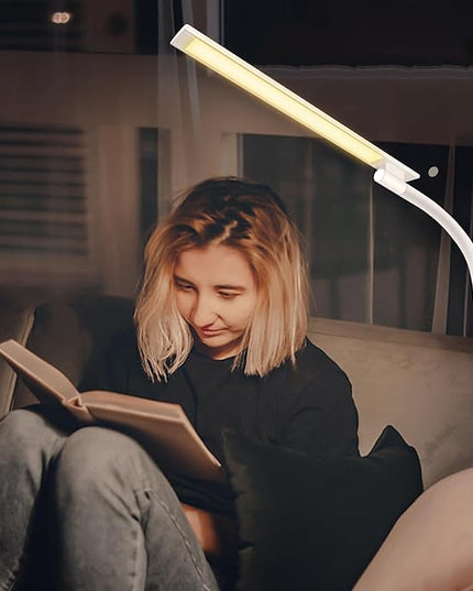 LED Floor Lamp, Floor Lamps for Living Room with Night Light & 5 Colors & 5 Brightness, Adjustable Gooseneck Floor Reading Lamp with Remote & Touch Control, Tall Standing Floor Lamp for Bedroom Office - LeafyLoom
