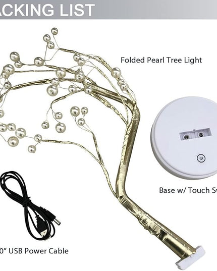 OTAVILEM Bonsai Tree Light for Room Decor, Aesthetic Pearl Tree Lamps for Living Room, Cute Night Light for House Decor, Good Ideas for Gifts, Home Decorations, Weddings, Christmas, Holidays - LeafyLoom