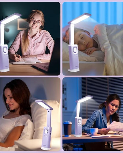 VAVOFO Battery Operated Lamp Rechargeable Lamp Foldable & Portable Light,15 light dimming modes Cordless Lamp,cute desk lamp,6000mAh Battery Lights,LED Battery Lights,Modern office desk lamp - LeafyLoom