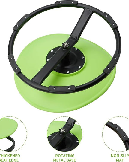 Swivel Sensory Spinning, Autism Children's Chair, Boost Balance in Kids,Non-Slip, Green - LeafyLoom