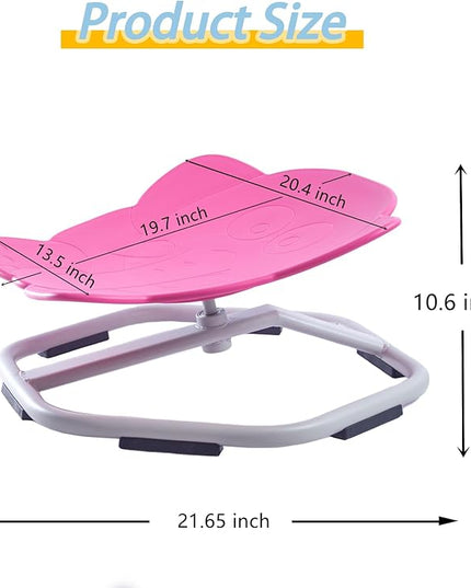 Autism Kids Swivel Chair, Spinning Chair for Kids Sensory, Kids Swivel Chair Sensory, Sensory Toy Chair, Carousel Spin Sensory Chair, Training Body Coordination (Rose) - LeafyLoom