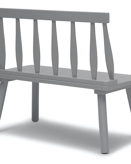 Delta Children Windsor Bench, Grey - LeafyLoom