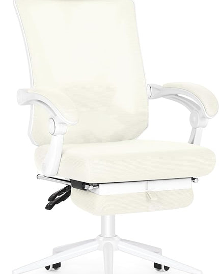 Misolant Ergonomic Office Chair with Footrest, Ergonomic Desk Chair with Adjustable 2D Lumbar Support, High Back Office Chair with Adjustable Headrest, Comfortable Executive Office Chair - LeafyLoom