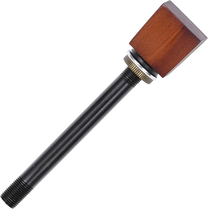 Bieye SS036 Lampshade Support with Finial for Tiffany Style Stained Glass Floor Lamp Table Lamp (G3/8 110mm Wooden Cube) - LeafyLoom