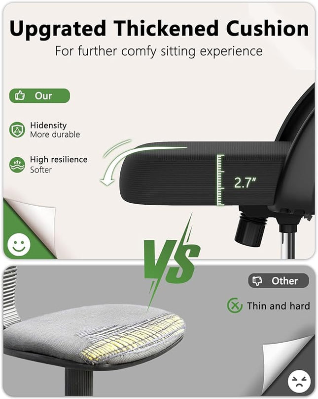 Home Office Chair, High Back Ergonomic Desk Chair with 3D Armrests, Lumbar Support, Mesh Computer Chair with Adjustable Headrest, for Home, Office, Work, Student - LeafyLoom
