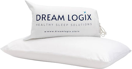 Talalay Natural Latex Foam Pillow DreamLogix - King Size Soft Pillow for Sleeping, Side & Back Sleepers, Neck Support, Pain Relief, 100% Cotton Cover, Great Gift (Soft, King Size 33''x16''x6'') - LeafyLoom