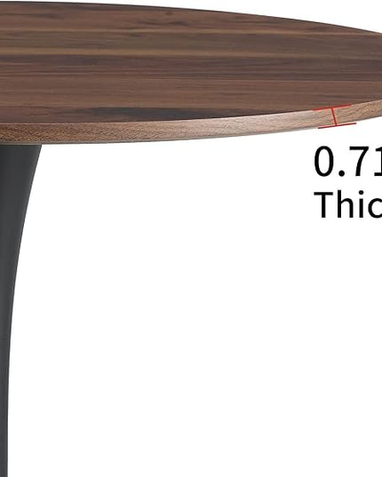 NicBex Dining Table Contemporary Kitchen Table Farmhouse Rustic Mid-Century Round Dining Table for Small Places Round Dining Table, Easy Assembly, Natural Wood Wash - LeafyLoom