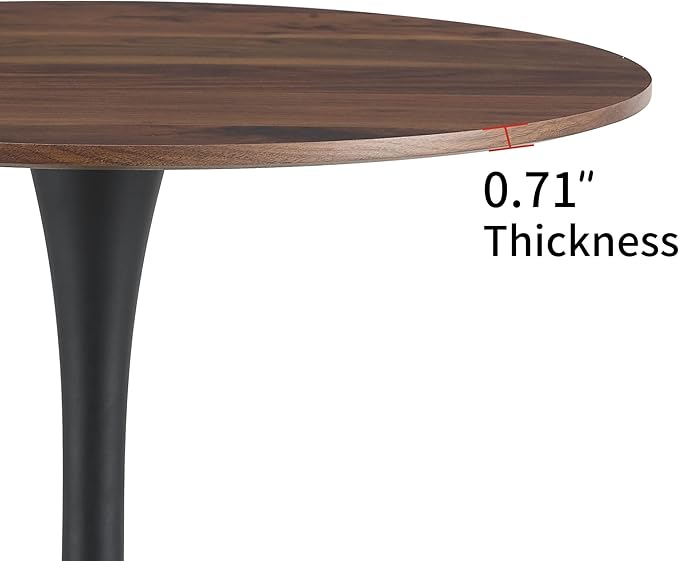 NicBex Dining Table Contemporary Kitchen Table Farmhouse Rustic Mid-Century Round Dining Table for Small Places Round Dining Table, Easy Assembly, Natural Wood Wash - LeafyLoom