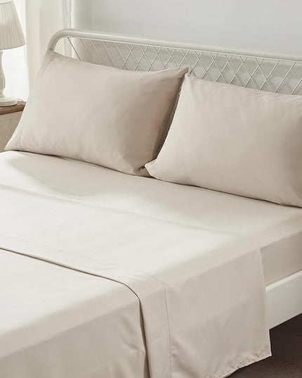 Anluoer Full Comforter Set, Beige Tufted Bed in a Bag 7 Pieces with comforters and sheets, All Season Bedding Sets with 1 Comforter, 2 PillowShams, 2 Pillowcases, 1 Flat Sheet, 1 Fitted Sheet - LeafyLoom