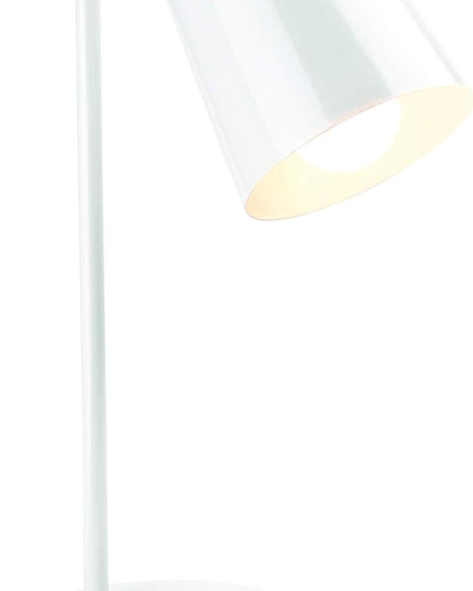 Newhouse Lighting NHDK-OS-WH Oslo Contemporary Desk Lamp with LED Bulb Included, White - LeafyLoom