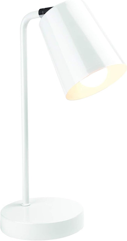 Newhouse Lighting NHDK-OS-WH Oslo Contemporary Desk Lamp with LED Bulb Included, White - LeafyLoom