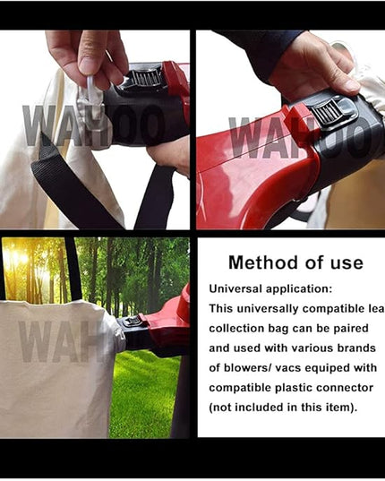 Mowerhub 2 Pack 127-7040 Blower Vacuum Bottom Bag/Leaf Blower Bag Compatible with Toro 108-8994, 137-2336, 127-7040, 51553, 51573, 51587, 51619 Bottom Zip Replacement Bag - LeafyLoom